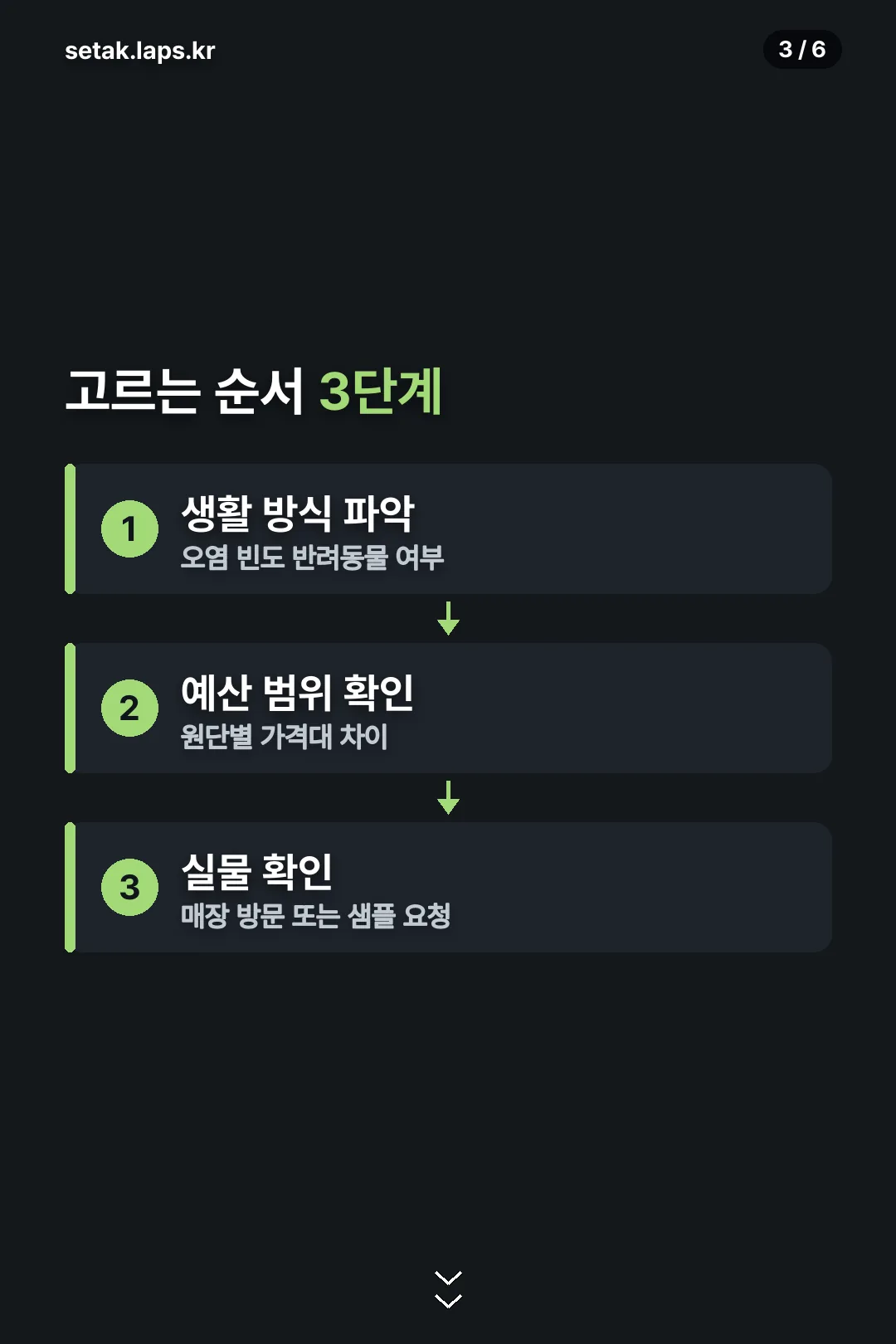고르는 순서 3단계