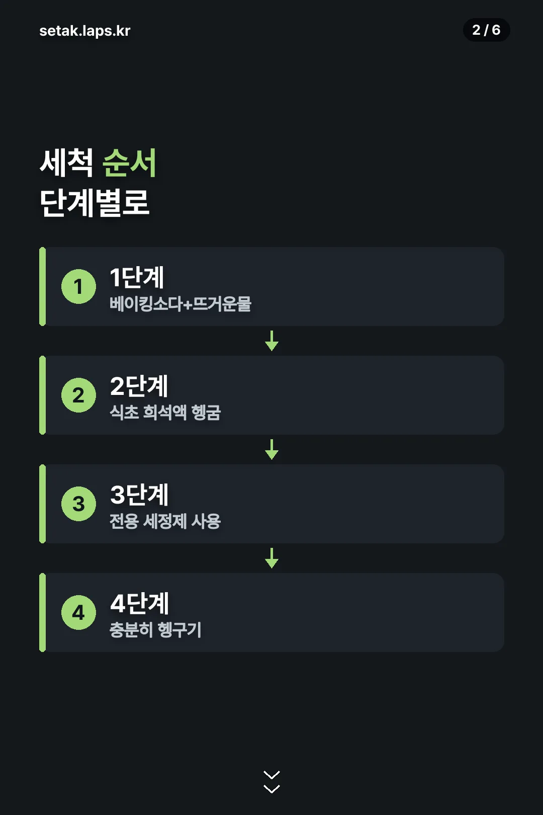 세척 순서 단계별